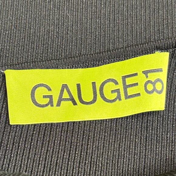 Gauge81 Black Ribbed Knit Soria One Shoulder Mini Dress Size Small - Picture 7 of 10